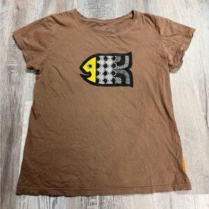 Patagonia Brown Kids T-Shirt with Fish Graphic